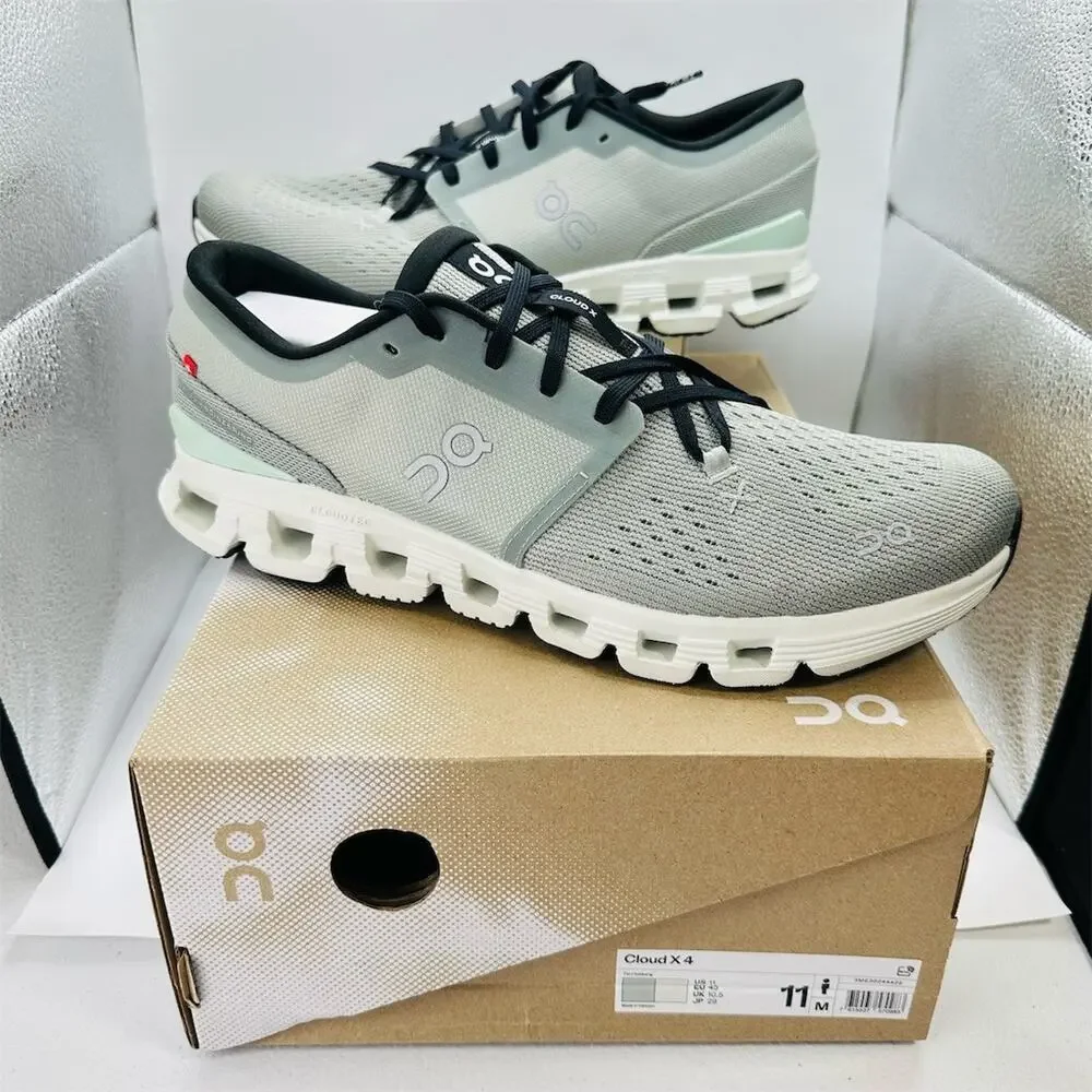 On Running Cloud X 4 Gray Mint Sneakers | Men’s Size 11 US | NWD Store Display